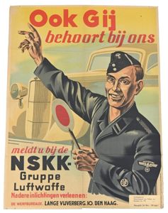 Dutch NSKK Poster 'Ook Gij behoort bij ons'