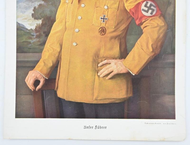 German Third Reich Period Adolf Hitler Poster — image 3