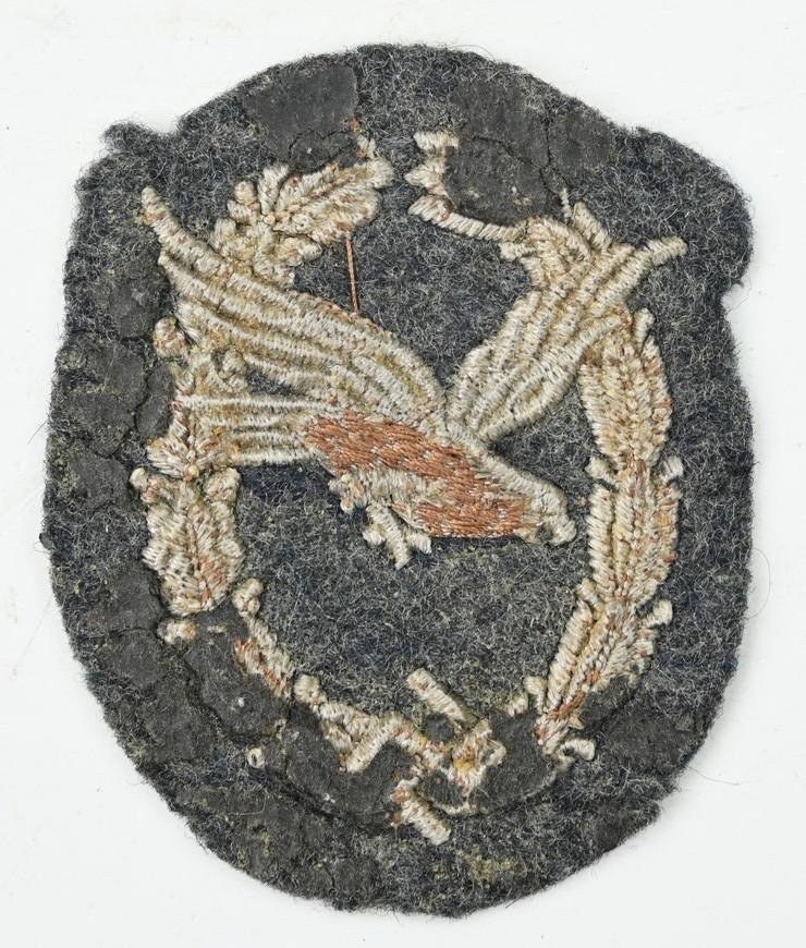 German LW Airgunner Badge in Cloth — image 3