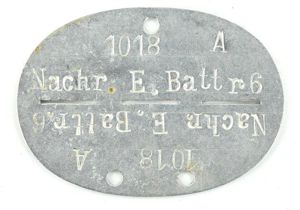 German LW Flak Dog-Tag 'Nachrichten'