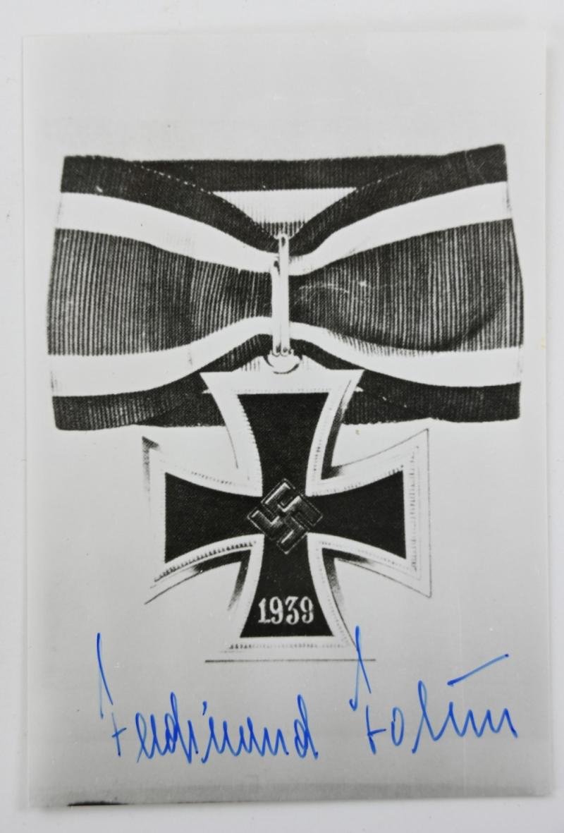 Signature of Luftwaffe FSJ KC Recipient 'Ferdinand Foltin' — image 3
