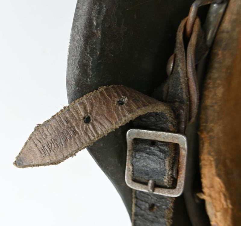 German KM M42 Coastal Artillery Camo Combat Helmet — image 11