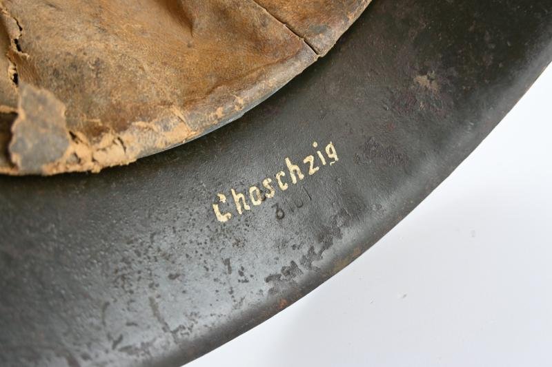 German KM M42 Coastal Artillery Camo Combat Helmet — image 12