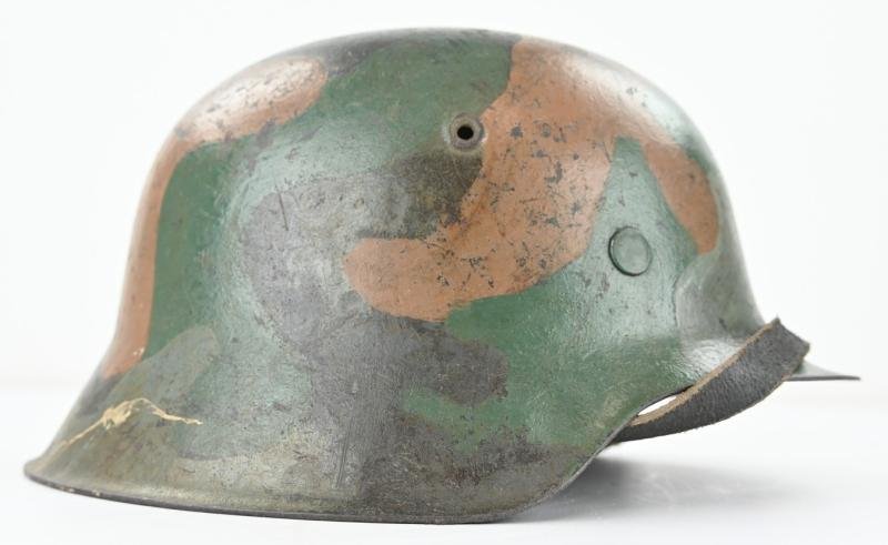 German KM M42 Coastal Artillery Camo Combat Helmet — image 6