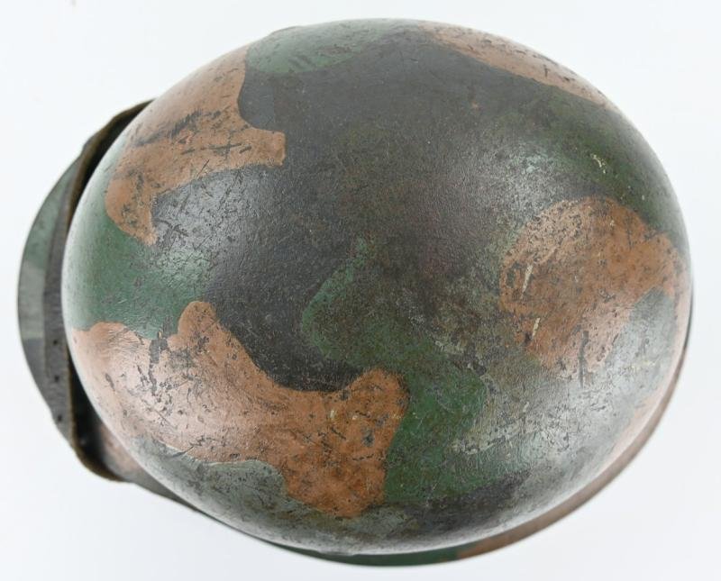 German KM M42 Coastal Artillery Camo Combat Helmet — image 9