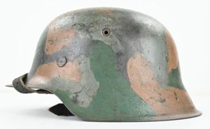 German KM M42 Coastal Artillery Camo Combat Helmet