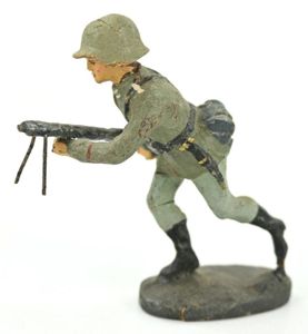 German Elastolin Toy Figure 'Machine Gunner'