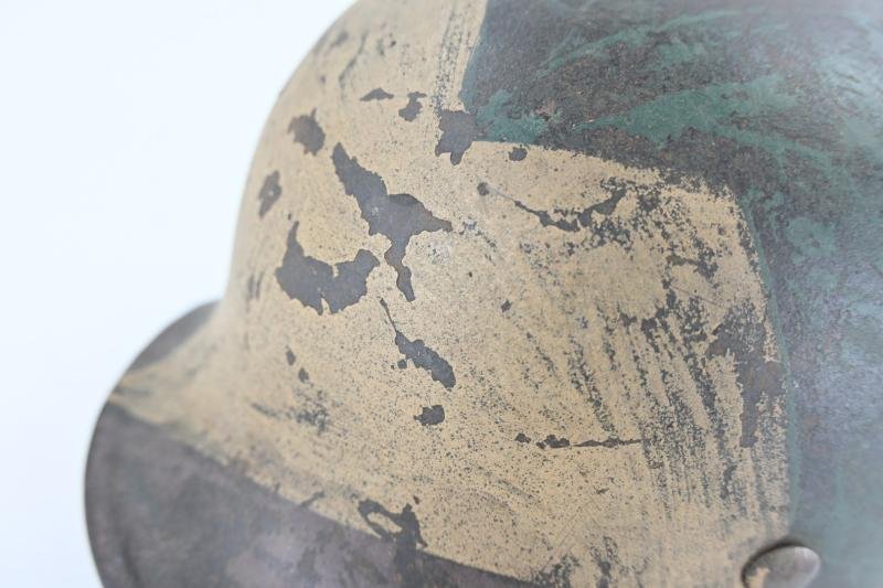 German KM M40 SD Coastal Artillery Camo Combat Helmet — image 16