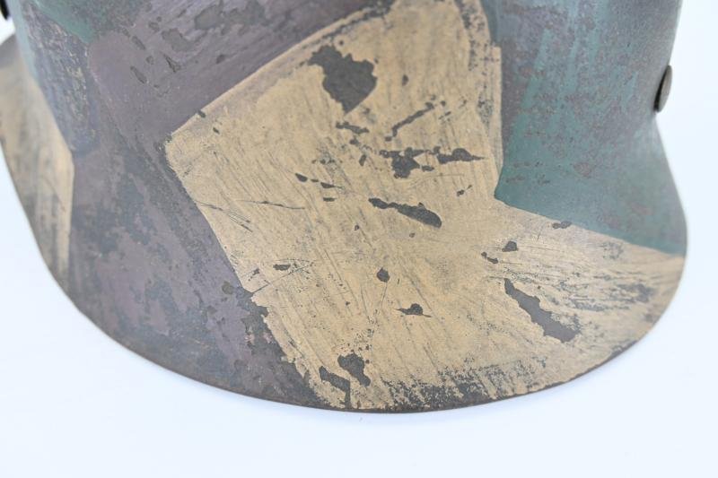 German KM M40 SD Coastal Artillery Camo Combat Helmet — image 17