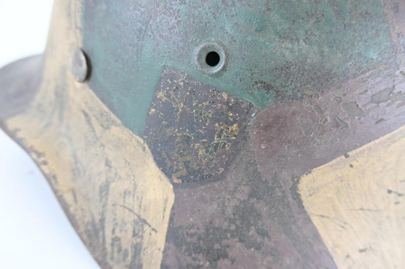 German KM M40 SD Coastal Artillery Camo Combat Helmet — image 18