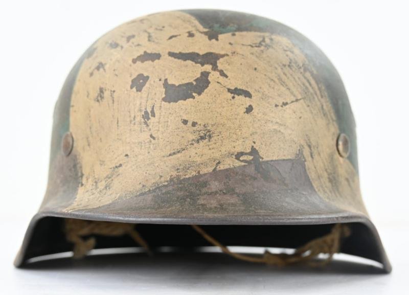 German KM M40 SD Coastal Artillery Camo Combat Helmet — image 5