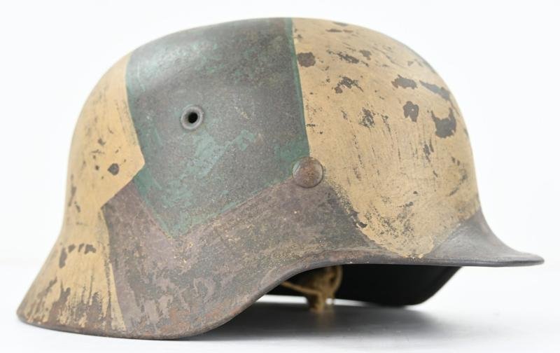 German KM M40 SD Coastal Artillery Camo Combat Helmet — image 6
