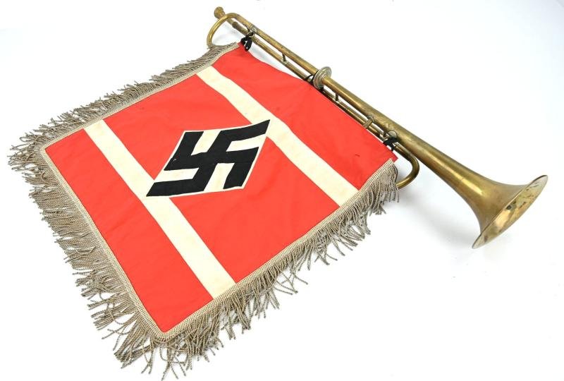 German NS-Studentenbund Trumpet & Flag — image 10