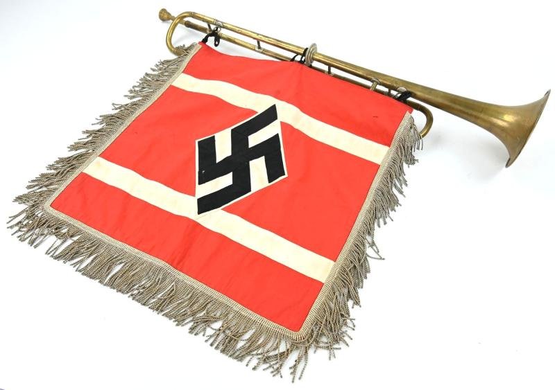 German NS-Studentenbund Trumpet & Flag — image 12