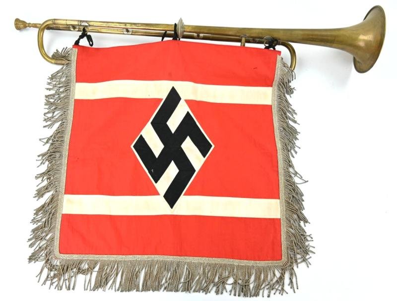 German NS-Studentenbund Trumpet & Flag — image 13