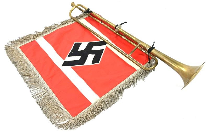 German NS-Studentenbund Trumpet & Flag — image 6