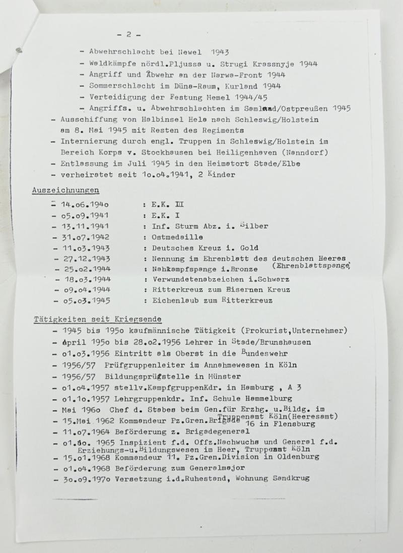 German WH Picture Knight's Cross Recipient 'Werner Ebeling' — image 4