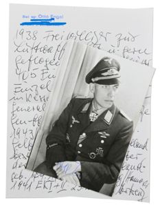 Signature of Luftwaffe KC Recipient 'Otto Engel'