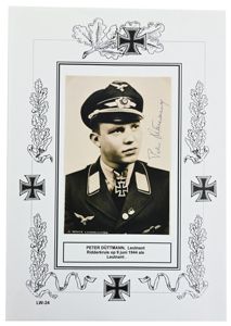 Signature of Luftwaffe KC Recipient ''Peter 'Bonifazius Düttmann''