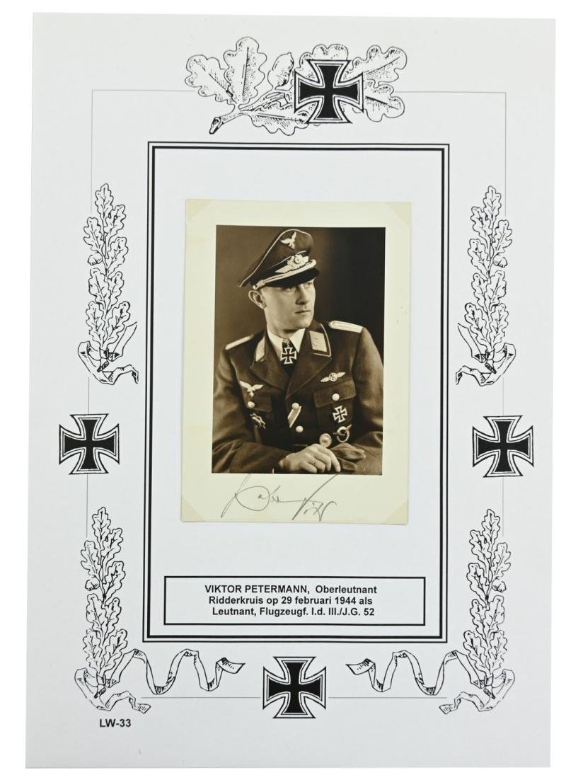 Signature of Luftwaffe KC Recipient 'Viktor Petermann' — image 7