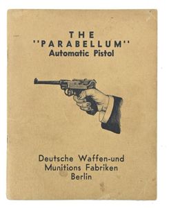 US WW2 P08 Luger Pistol Manual