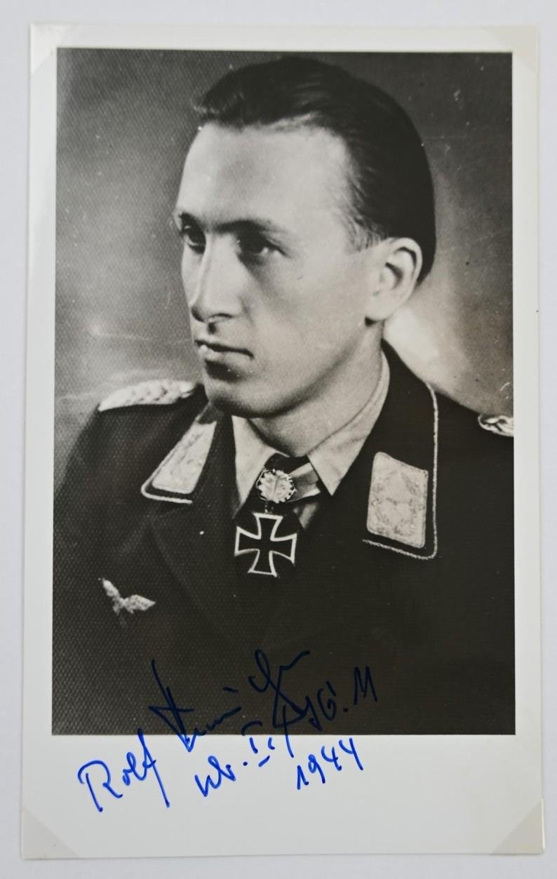 Signature of Luftwaffe KC &OLC Recipient ''Rolf-Günther Hermichen'' — image 3