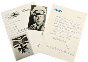 Signature of Luftwaffe KC-OLC Recipient 'Rudolf Witzig'