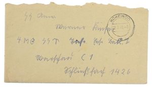 German Waffen-SS Totenkopf Fieldpost Lettter