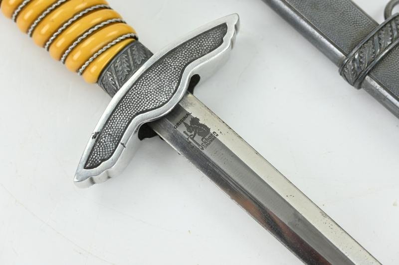 German LW Dagger with Gold plated swastika 'Carl Eickhorn' — image 11