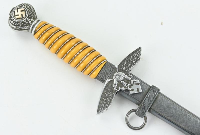 German LW Dagger with Gold plated swastika 'Carl Eickhorn' — image 4