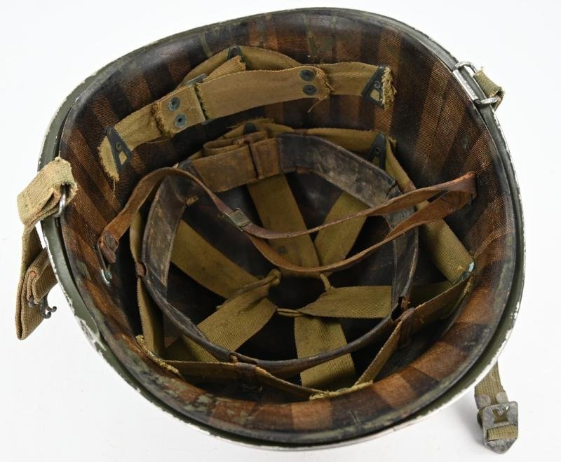 US WW2 Named M1 Swivel Bale Go Devils 60th Infantry Regiment Helmet — image 10