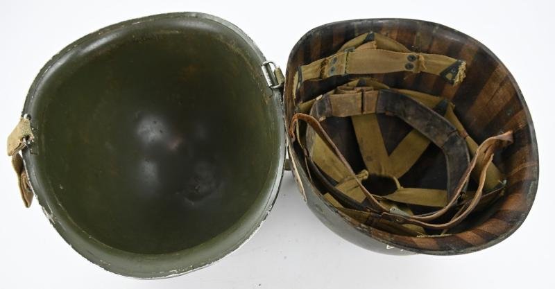 US WW2 Named M1 Swivel Bale Go Devils 60th Infantry Regiment Helmet — image 14
