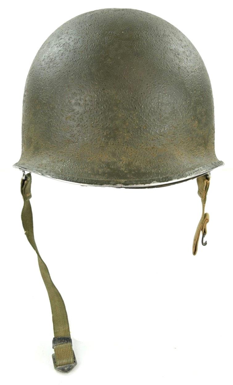 US WW2 Named M1 Swivel Bale Go Devils 60th Infantry Regiment Helmet — image 2