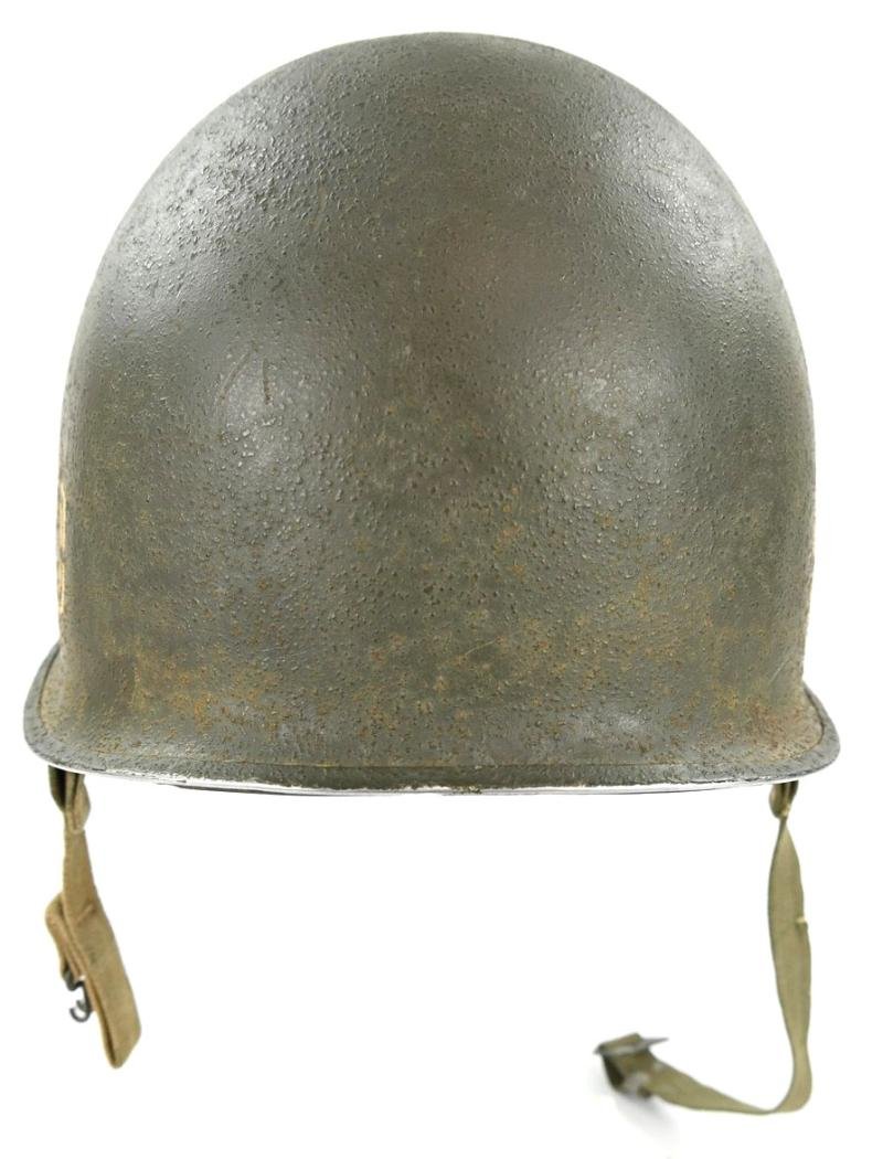 US WW2 Named M1 Swivel Bale Go Devils 60th Infantry Regiment Helmet — image 6