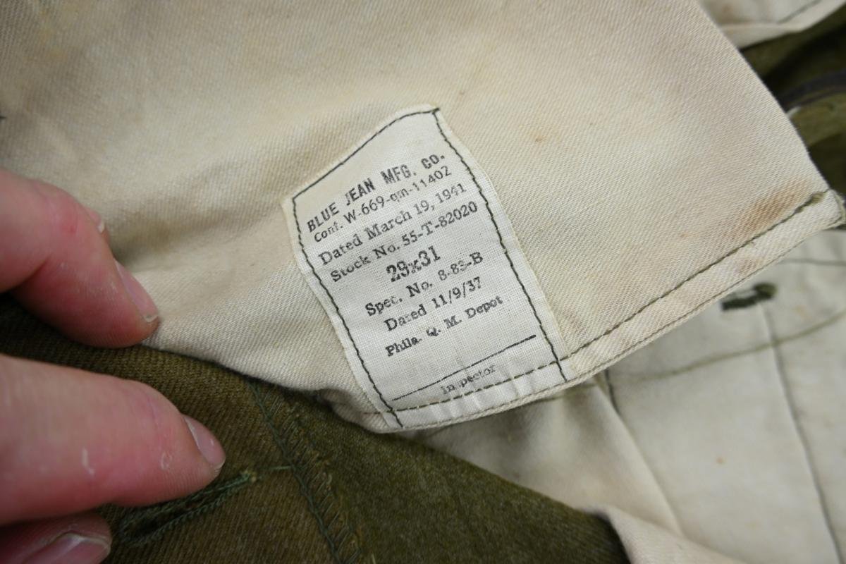 US WW2 Field Wool Serge Trousers 1941 — image 10