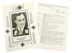 Signature of Luftwaffe KC-OLC Recipient 'Wolfdieter Huy'