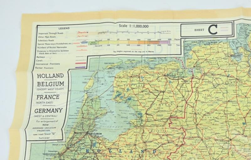 US WW2 Escape Survival Map C/D Holland — image 5