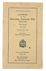 US WW1 Basic Field Manual Browning Machine Gun