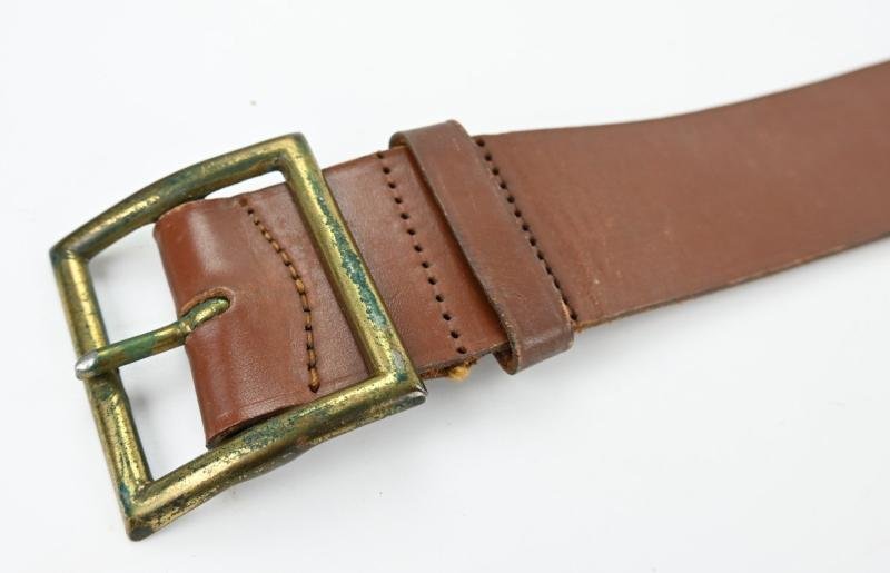 US WW2 Early EM Leather Belt — image 3