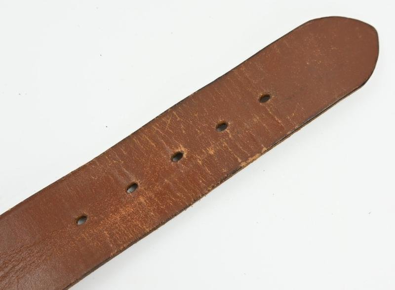 US WW2 Early EM Leather Belt — image 5