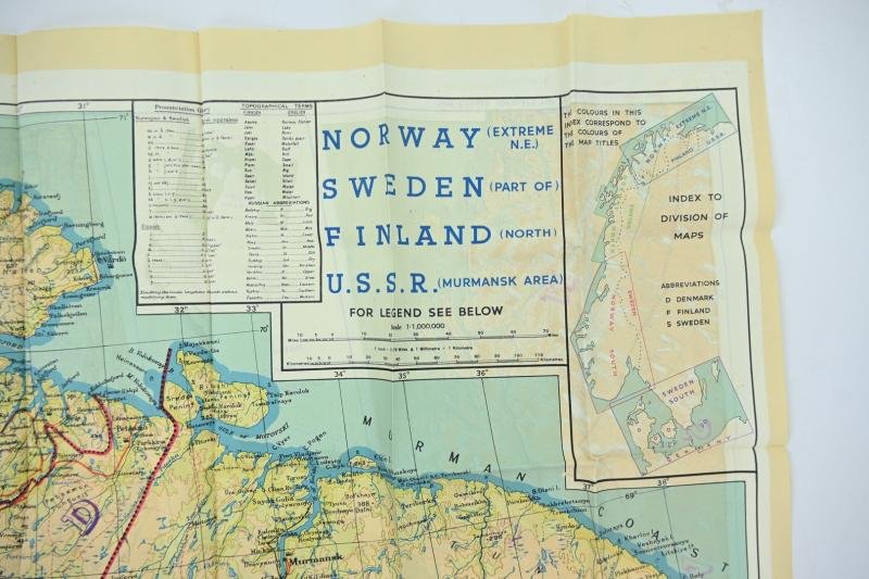 USAAF WW2 Pilot Escape Map FGS A&B Sheet A/E — image 11