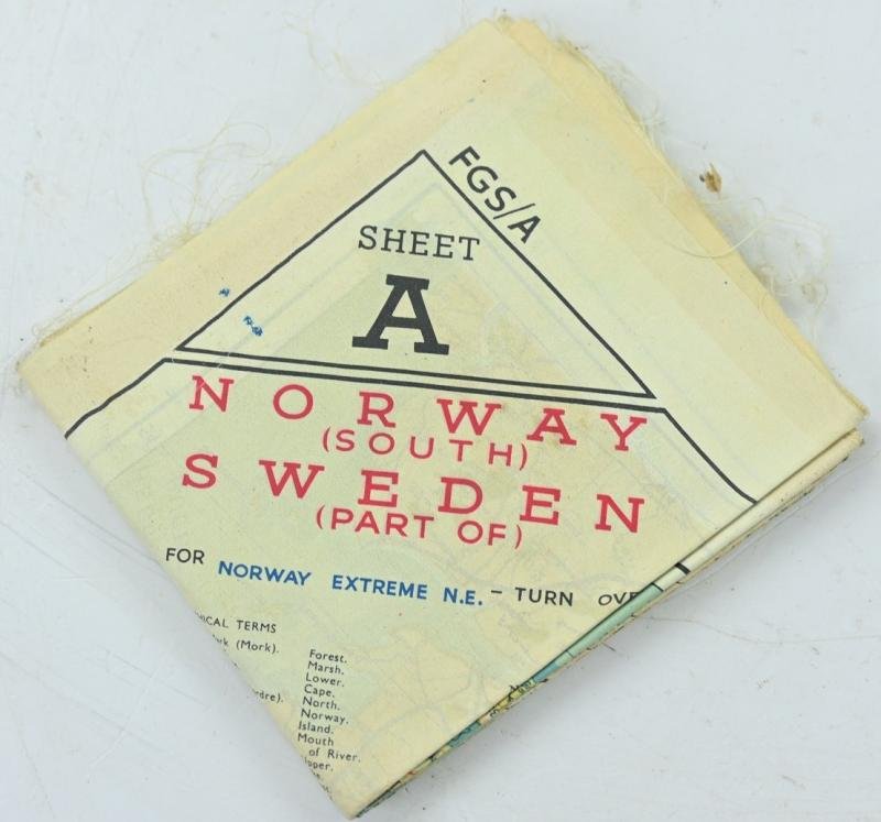 USAAF WW2 Pilot Escape Map FGS A&B Sheet A/E — image 2