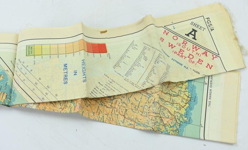 USAAF WW2 Pilot Escape Map FGS A&B Sheet A/E — image 3
