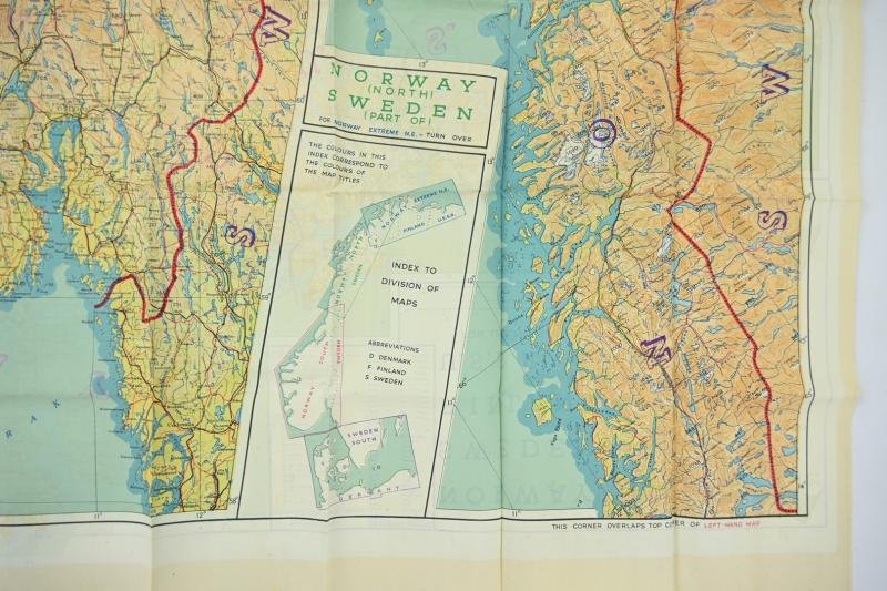 USAAF WW2 Pilot Escape Map FGS A&B Sheet A/E — image 5