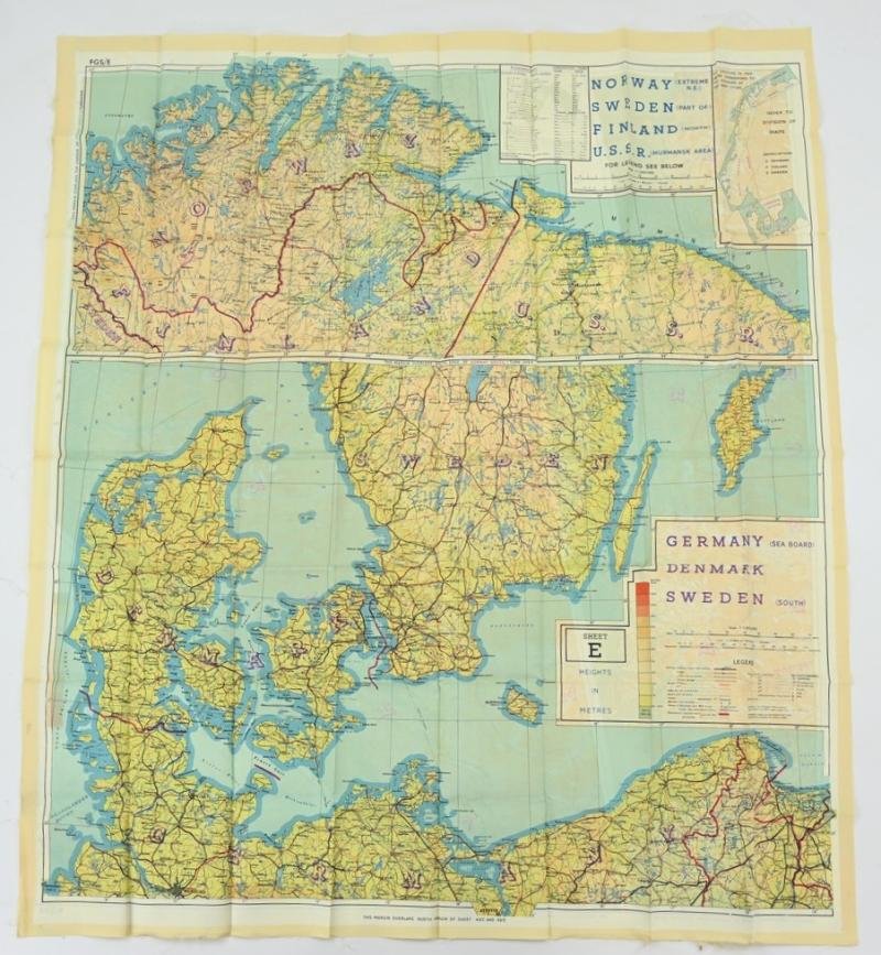 USAAF WW2 Pilot Escape Map FGS A&B Sheet A/E — image 7