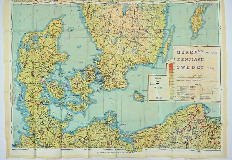 USAAF WW2 Pilot Escape Map FGS A&B Sheet A/E — image 8
