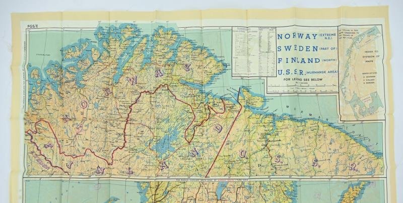 USAAF WW2 Pilot Escape Map FGS A&B Sheet A/E — image 9