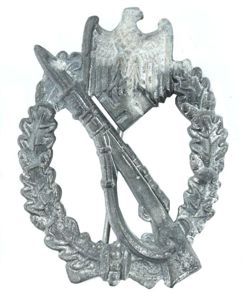 German Infantry Assault Badge in Silver 'Wiedmann'