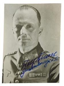 Signature of Wehrmacht Heer KC Recipient 'Wolf Ewert'