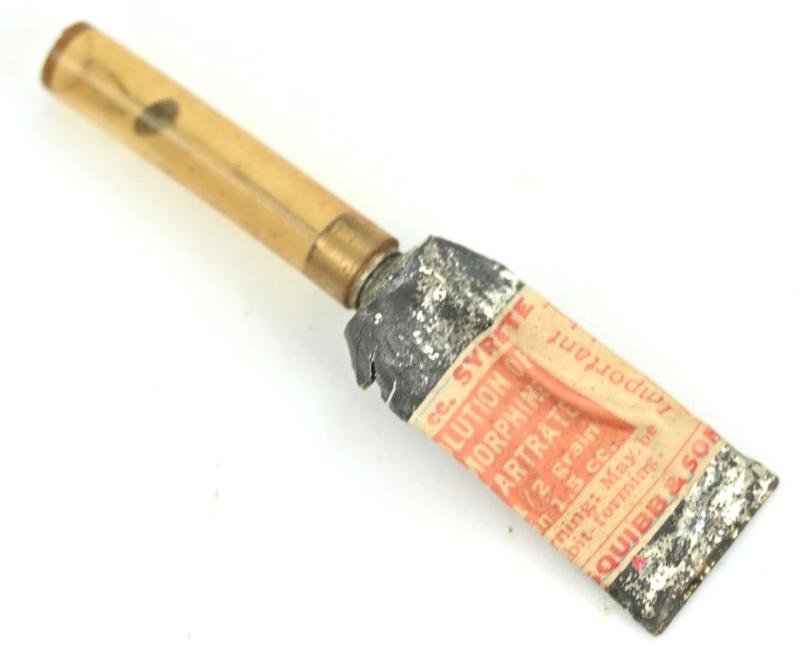 US WW2 Empty Medical Morphine Tartrate Tube — image 2